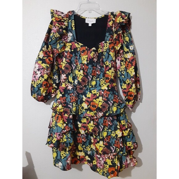 Anthropologie Cleobella Amerie Mini Dress Size M Ruffled Boho Cottagecore Summer - Picture 5 of 15